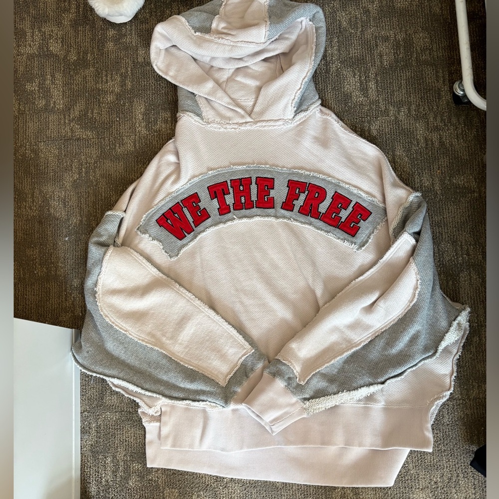 We The Free Hoodie - Red and Gray (Free People)